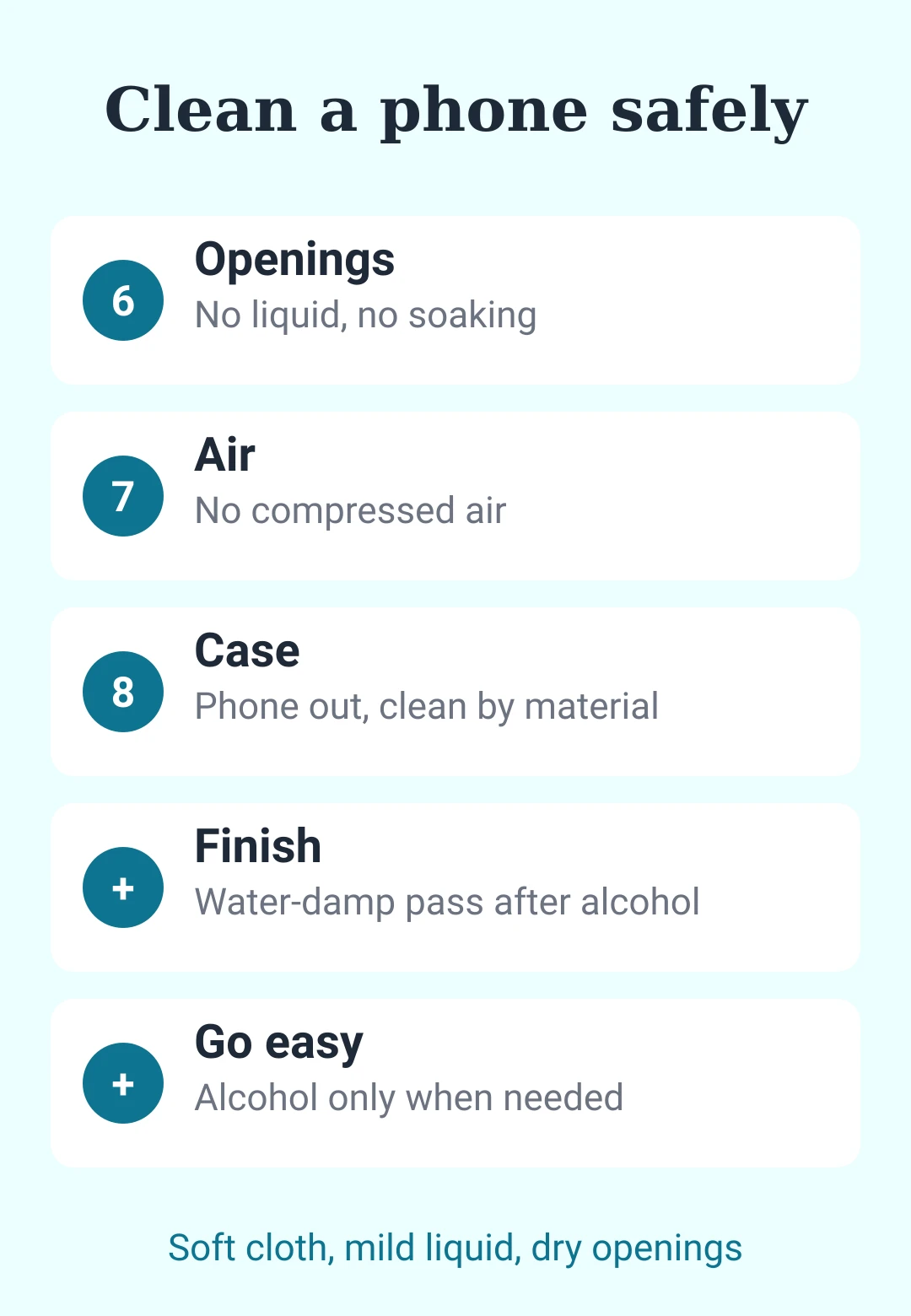 Cheat sheet card 2: openings, compressed air, cases and two hidden tips